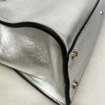 Fendi Handbag Peekaboo Leather Silver — view 6