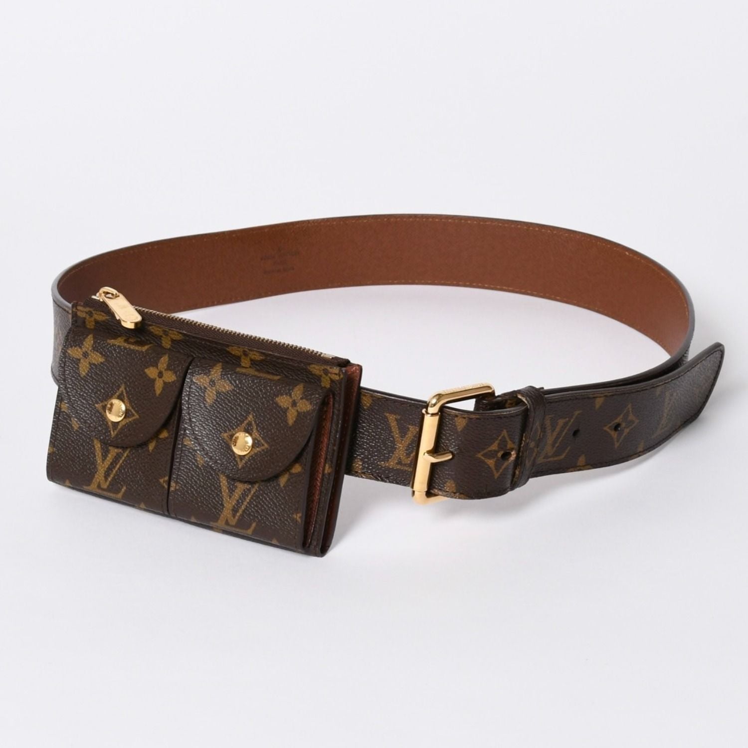 Louis Vuitton Ceinture Pochette Duo Waist Pouch Belt 95/38 Monogram