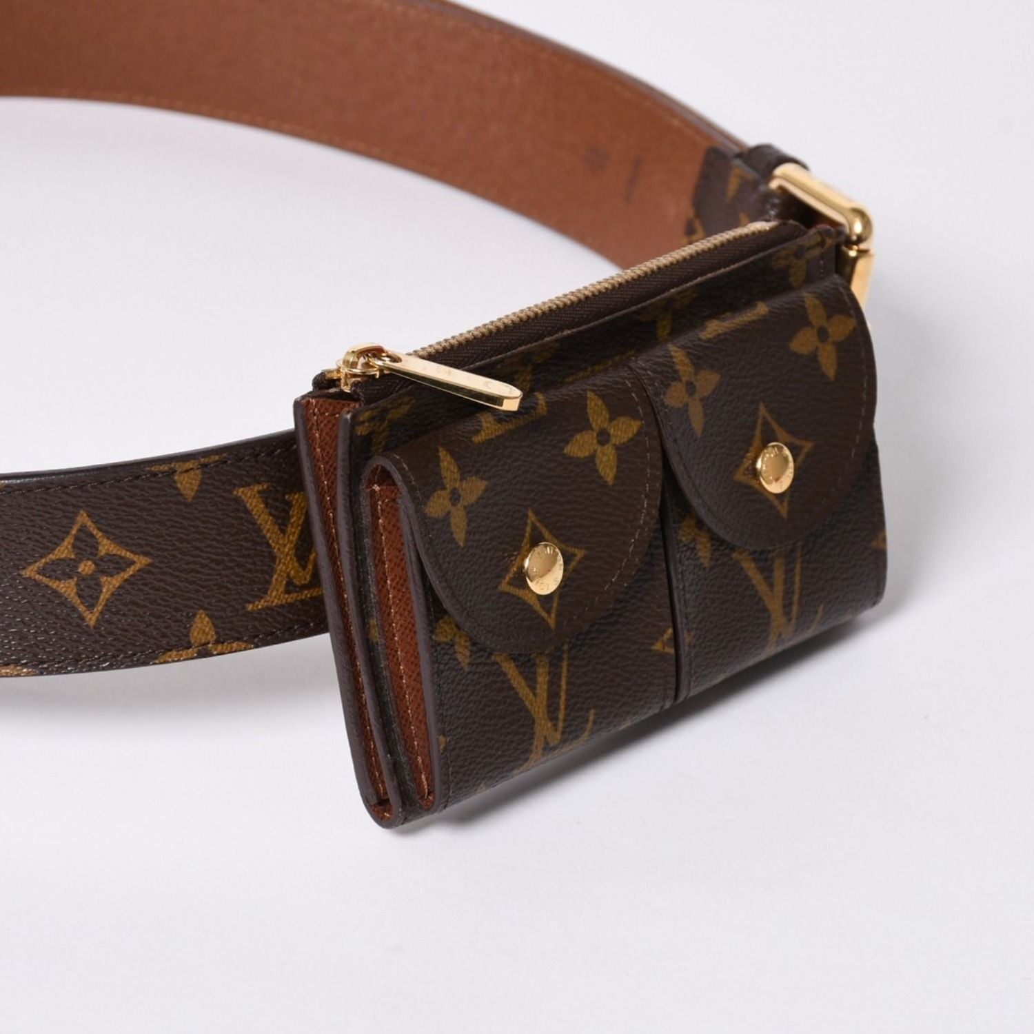 Louis Vuitton Ceinture Pochette Duo Waist Pouch Belt 95/38 Monogram — view 6