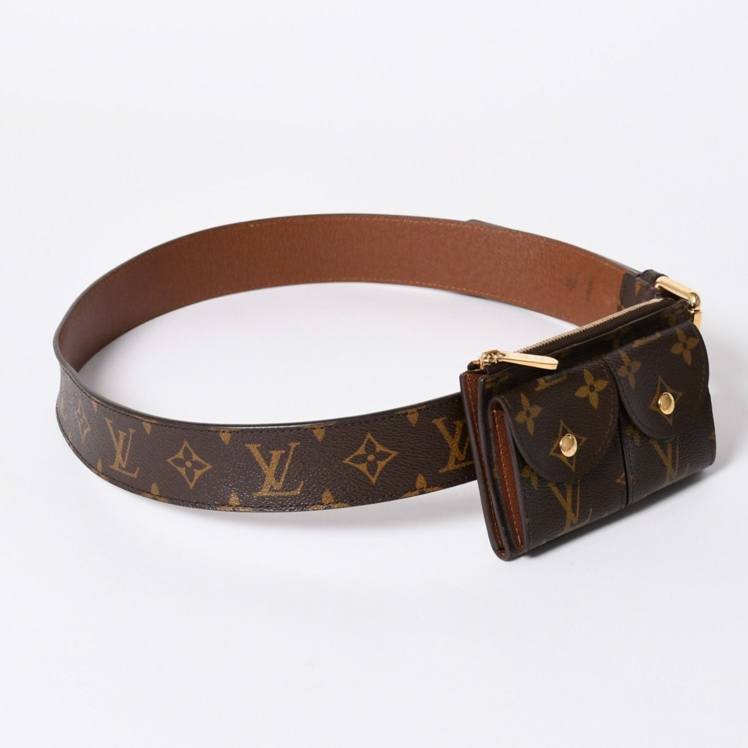 Louis Vuitton Ceinture Pochette Duo Waist Pouch Belt 95/38 Monogram — view 3
