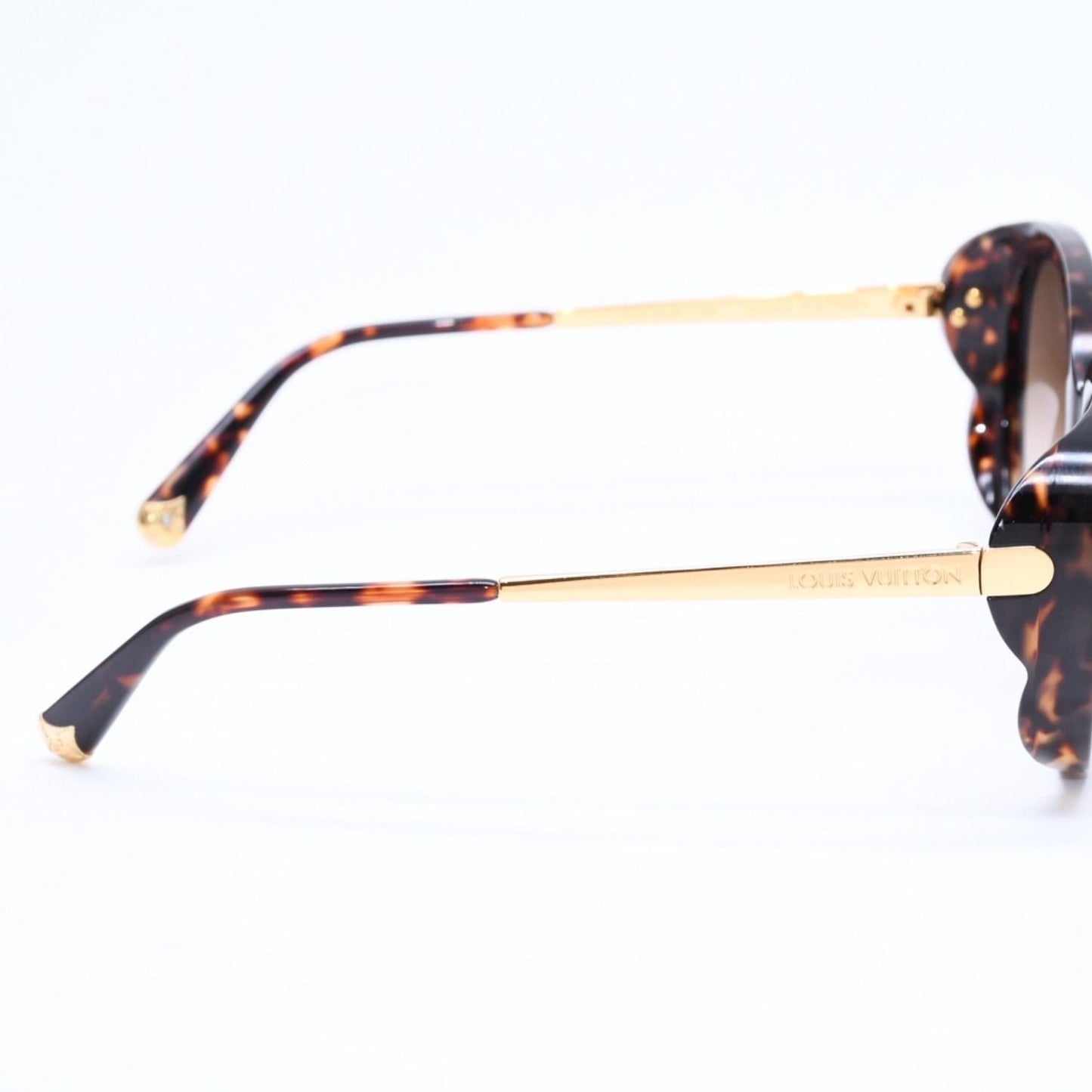 Louis Vuitton LV Blue Bell Sunglasses Eyewear Tortoiseshell Color Gold — view 5