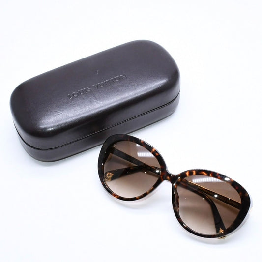 Louis Vuitton LV Blue Bell Sunglasses Eyewear Tortoiseshell Color Gold