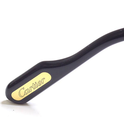 Cartier Decor C Sunglasses 001 Gray Gold Black Round Rimless Eyewear — view 4