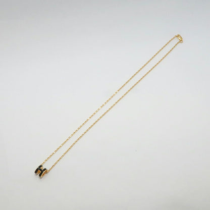 Hermes Necklace Mini Pop H Rocabar Black Gold H Logo Pendant — view 6
