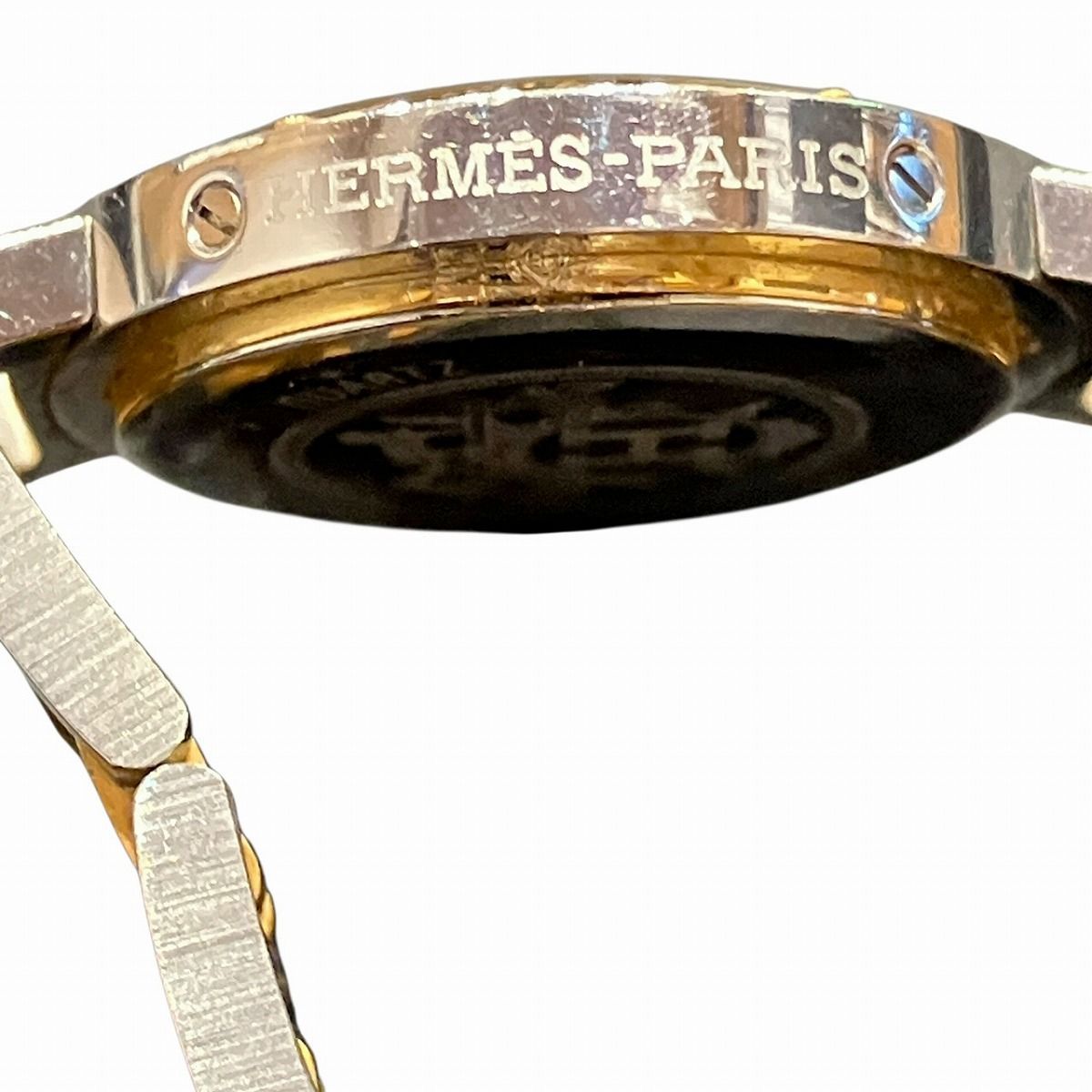 Hermes Clipper Watch Gross SS Quartz White Dial — view 7