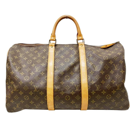 Louis Vuitton Keepall 50 Monogram Boston Bag Canvas