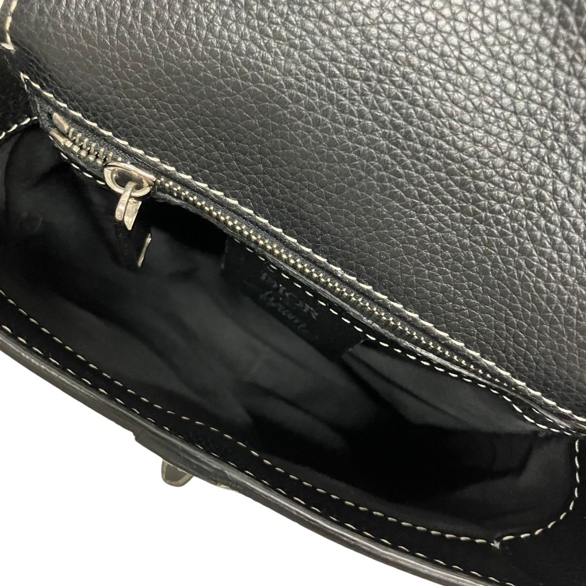 Dior Shawn Stussy Collaboration Saddle Bee Pouch Shoulder Bag Leather — view 6