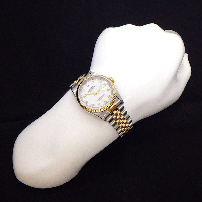 Rolex Watch Datejust Arabic Index White Dial 18k Yellow Gold SS Automatic — view 8