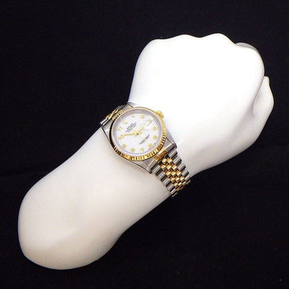Rolex Watch Datejust Arabic Index White Dial 18k Yellow Gold SS Automatic — view 8