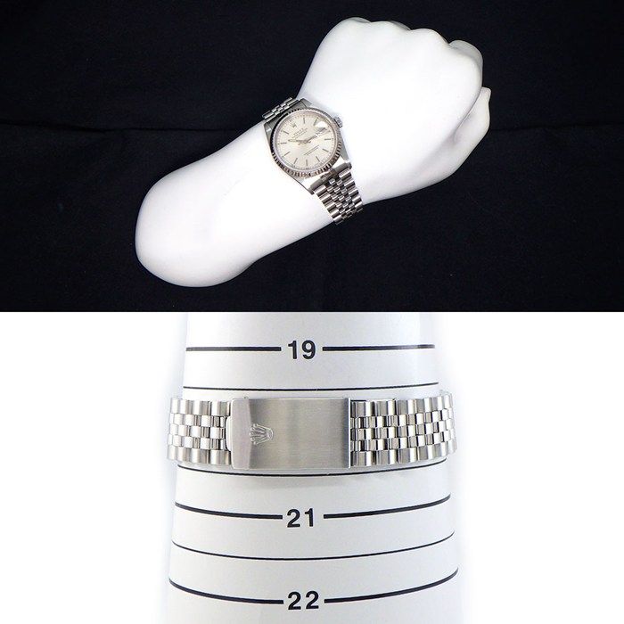 Rolex Watch Datejust Silver Dial Date 18k White Gold SS Automatic — view 8