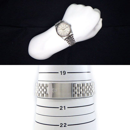 Rolex Watch Datejust Silver Dial Date 18k White Gold SS Automatic — view 8