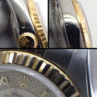 Rolex Watch Datejust Yellow Shell Dial Roman Index Date 18k Gold SS Automatic — view 6