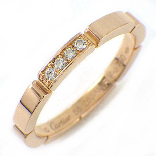 Cartier Ring Maillon Panthere Wedding Band Diamond 18k Pink Gold