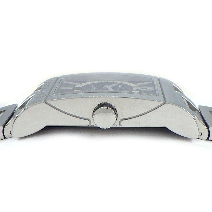 Bvlgari Watch Rettangolo Rectangular Black Dial Date SS Automatic — view 2