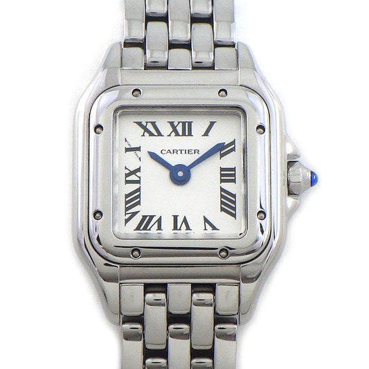 Cartier Watch Panthere Mini Square Silver Dial Roman Index SS Quartz Analog