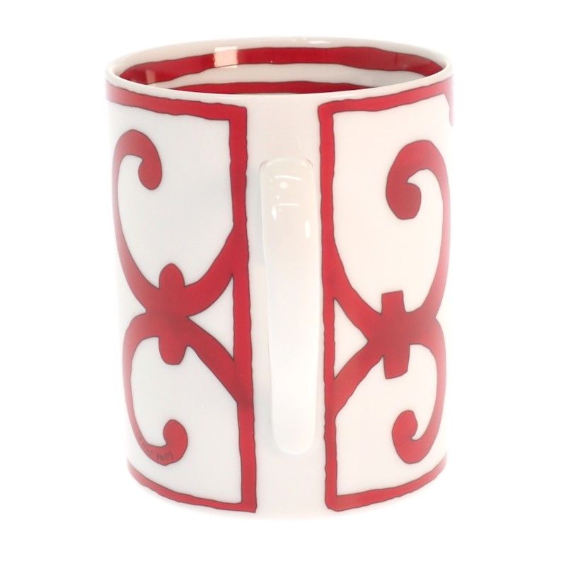 Hermes Guadalquivir Mug No2 Tableware Porcelain Red White Housewarming Gift — view 5