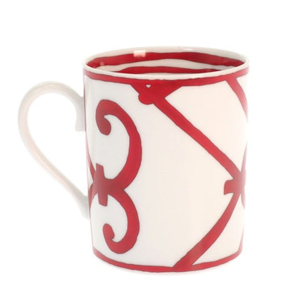 Hermes Guadalquivir Mug No2 Tableware Porcelain Red White Housewarming Gift — view 3