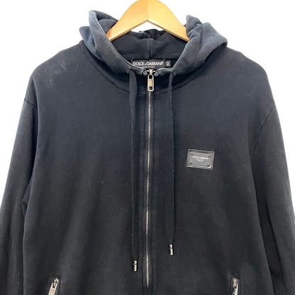 Dolce & Gabbana Pullover Hoodie Logo Plate Black — view 5