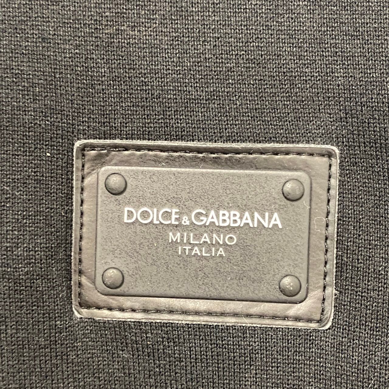 Dolce & Gabbana Pullover Hoodie Logo Plate Black — view 7
