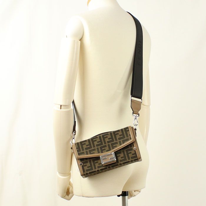 Fendi Soft Trunk 2-Way Baguette Handbag Jacquard — view 8