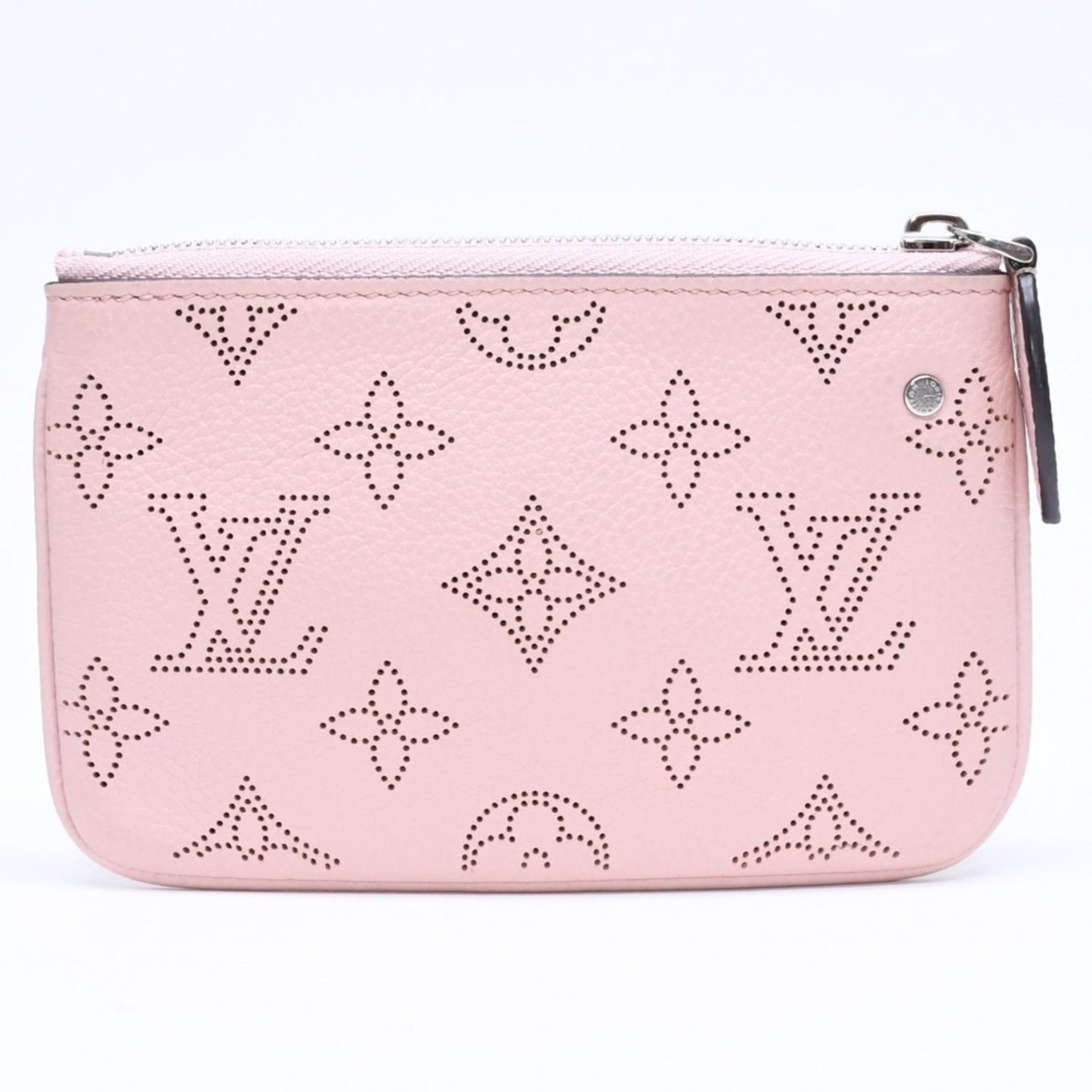 Louis Vuitton Pochette Cles Coin Purse Monogram Mahina Salmon Pink — view 3