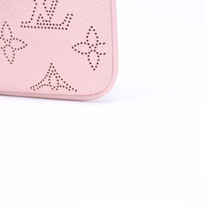 Louis Vuitton Pochette Cles Coin Purse Monogram Mahina Salmon Pink — view 5