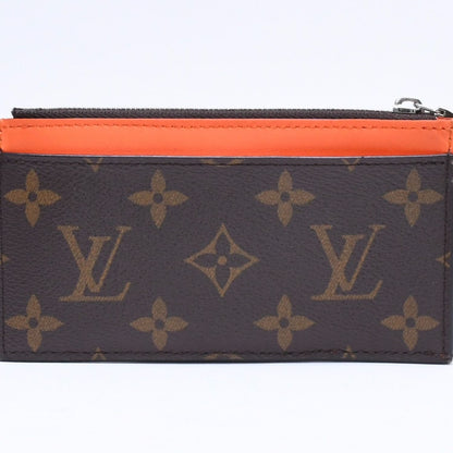 Louis Vuitton Coin Card Holder Case Monogram Brown Orange Silver — view 3