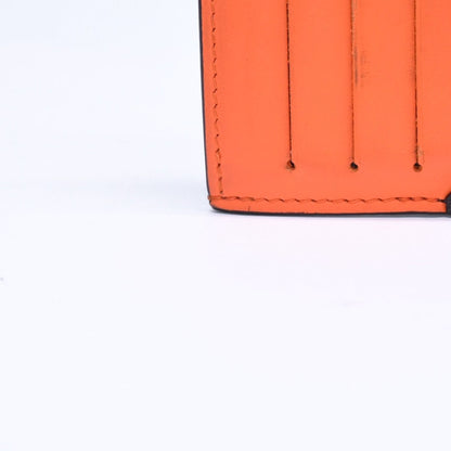 Louis Vuitton Coin Card Holder Case Monogram Brown Orange Silver — view 7