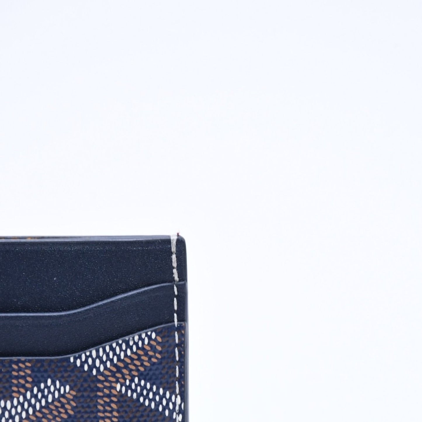 Goyard Saint Sulpice Card Case Navy Vausel Calfskin — view 7