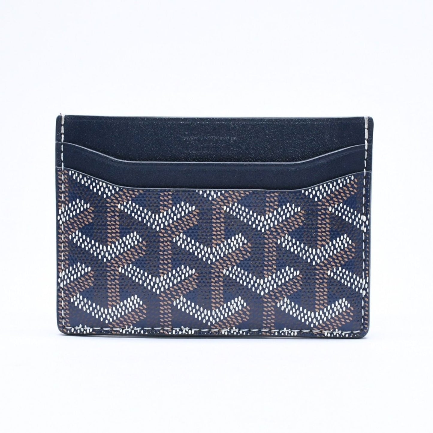 Goyard Saint Sulpice Card Case Navy Vausel Calfskin