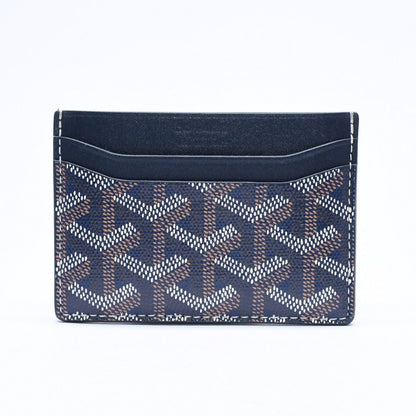 Goyard Saint Sulpice Card Case Navy Vausel Calfskin