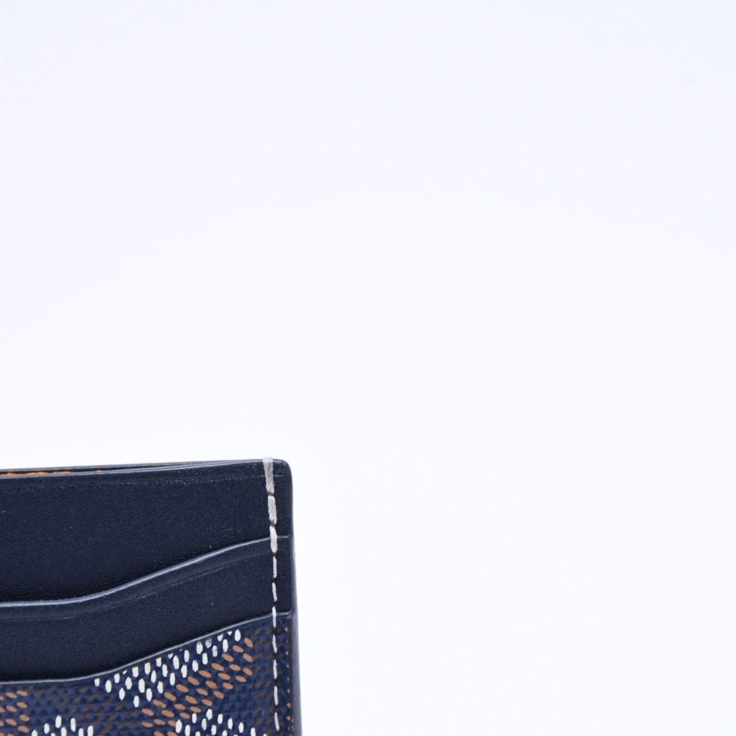 Goyard Saint Sulpice Card Case Navy Vausel Calfskin — view 3