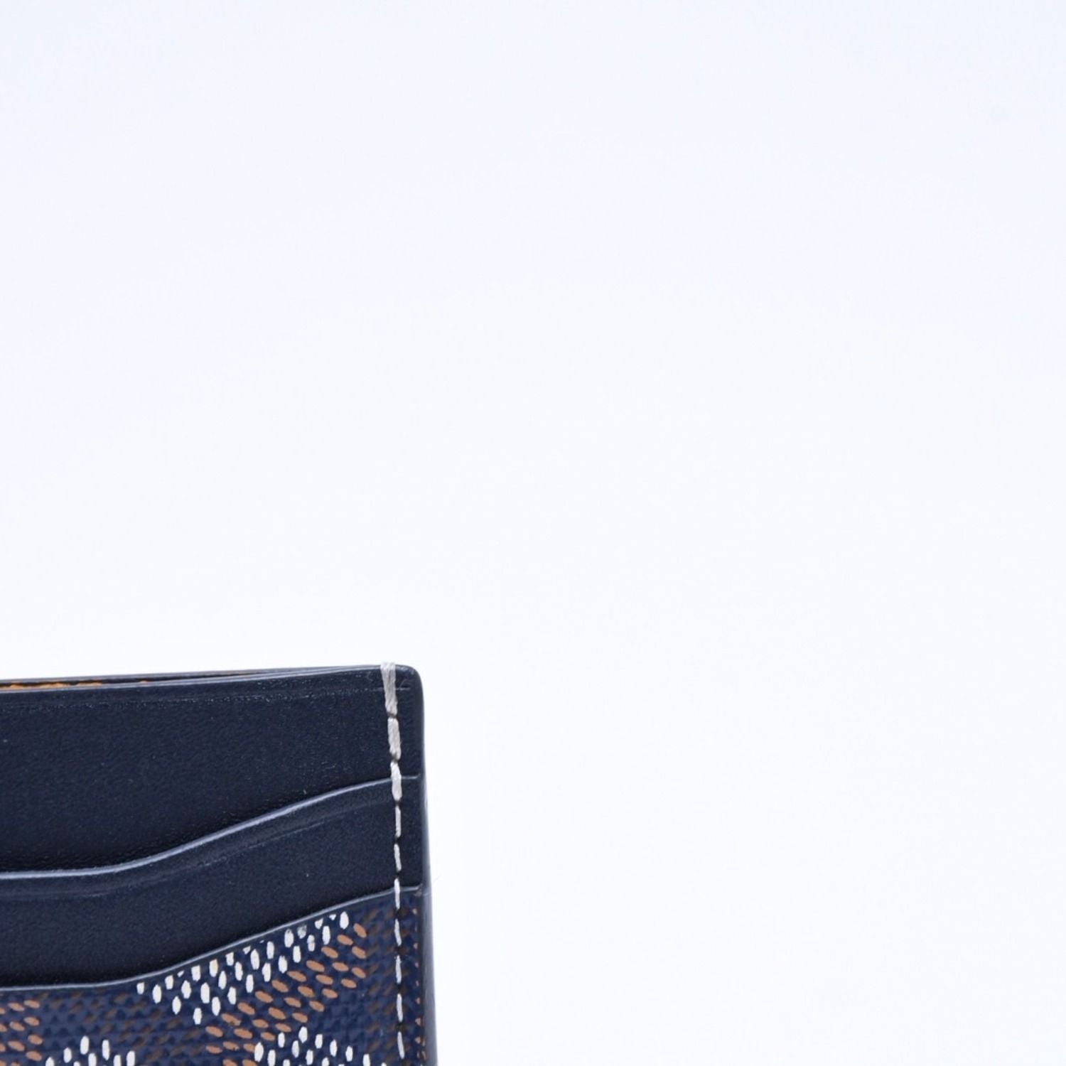 Goyard Saint Sulpice Card Case Navy Vausel Calfskin — view 3