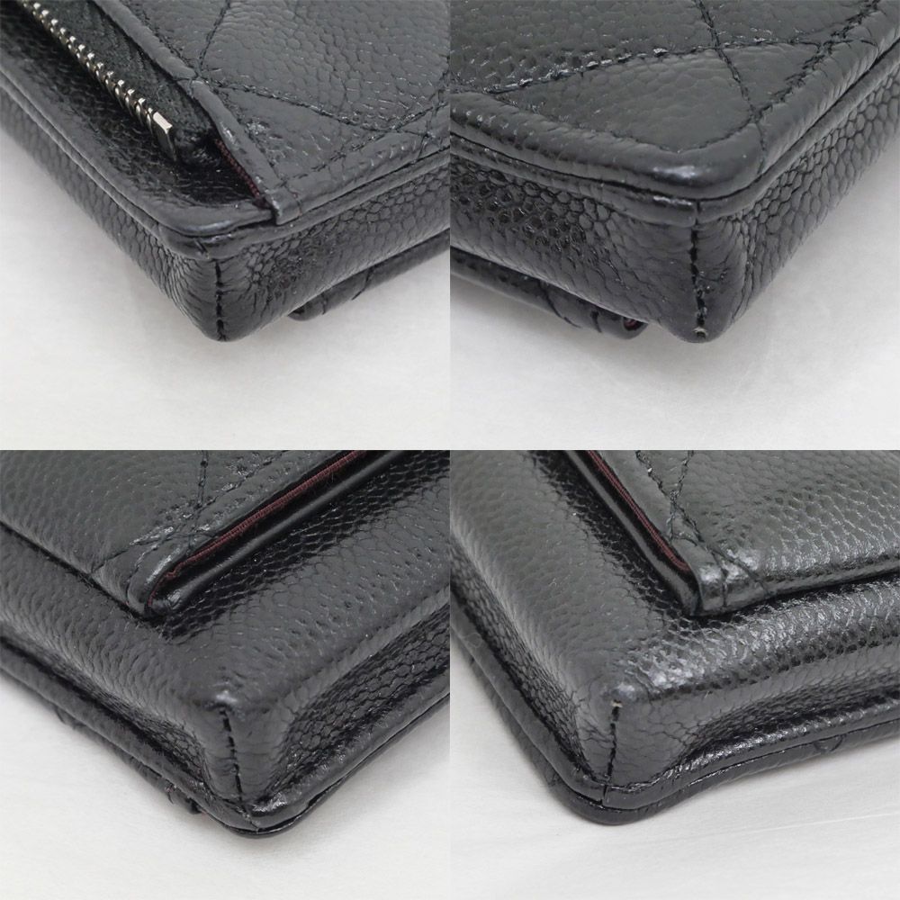 Chanel Chain Phone Case Shoulder Bag Quilted Black Silver — view 8