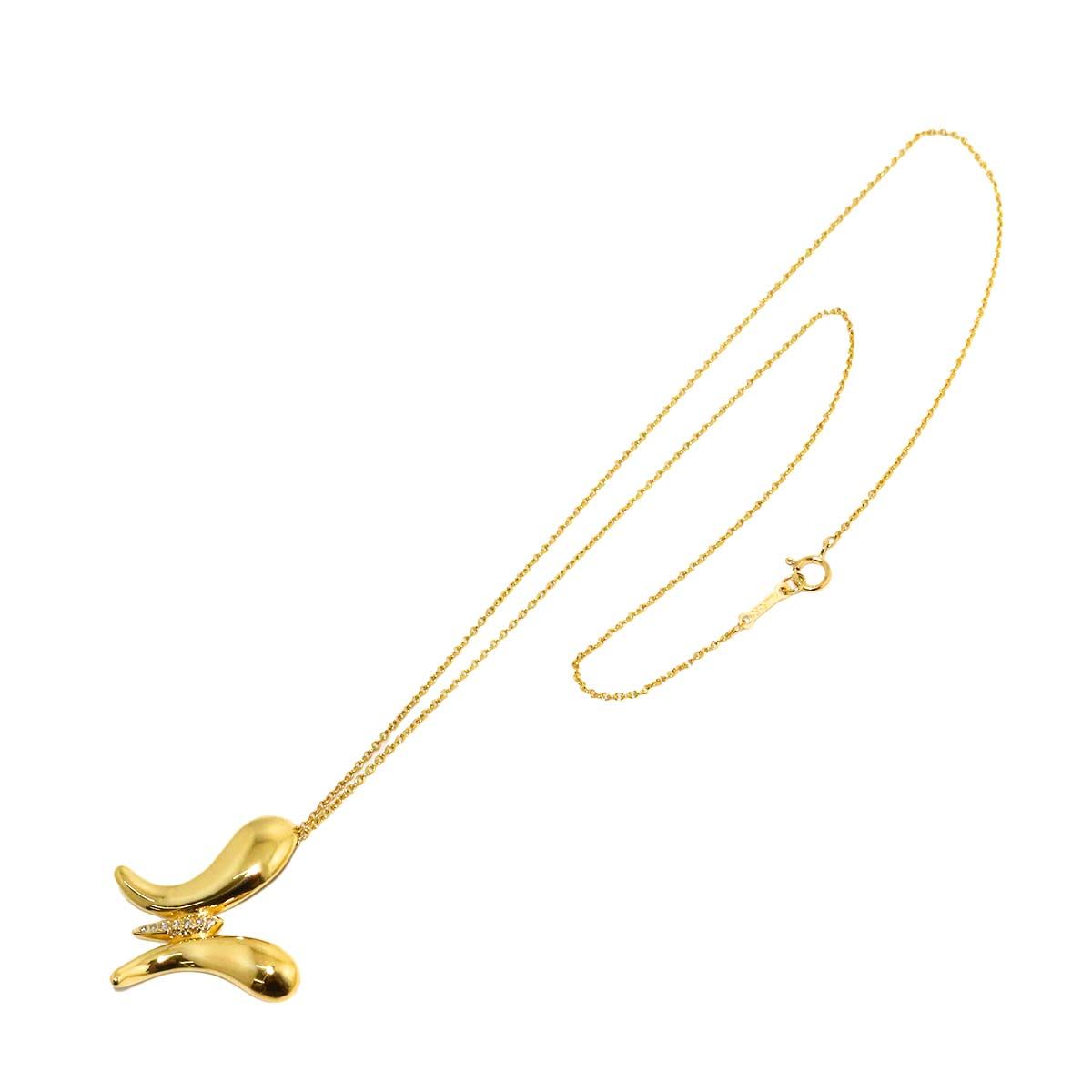Tiffany & Co Butterfly Diamond Necklace 40 18k Yellow Gold — view 2