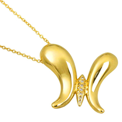Tiffany & Co Butterfly Diamond Necklace 40 18k Yellow Gold — view 3