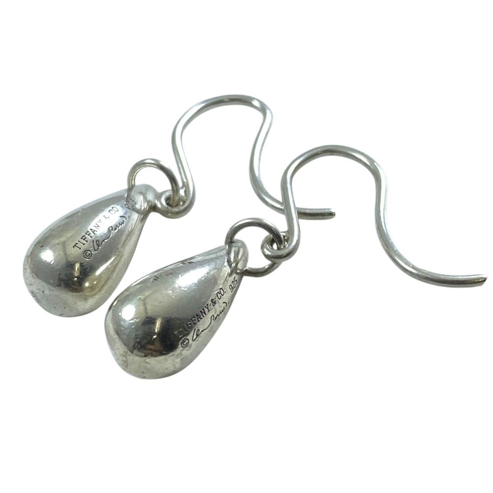 Tiffany & Co Teardrop Elsa Peretti Hook Earrings Silver — view 3