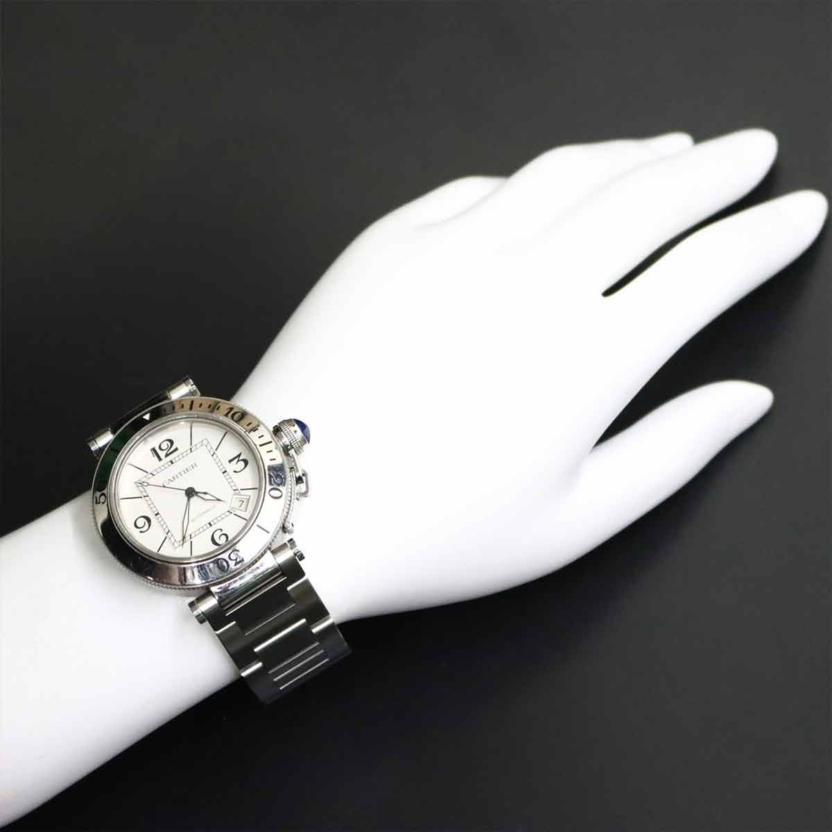 Cartier Pasha Seatimer Watch Date Silver Automatic — view 3