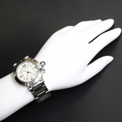 Cartier Pasha Seatimer Watch Date Silver Automatic — view 3