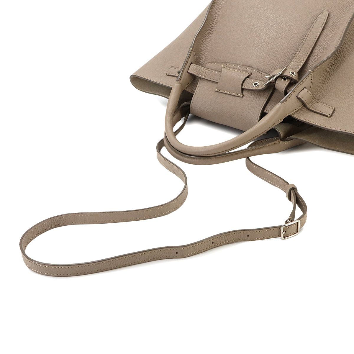 Celine Big Bag Small with Long Strap 2-Way Bag Leather Beige — view 6