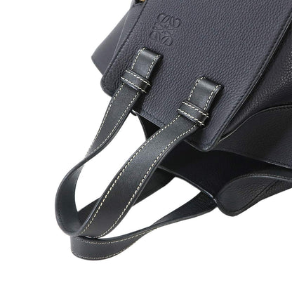 Loewe Hammock Small 2-Way Bag Leather Navy Black — view 5