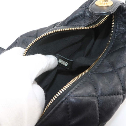 Chanel 19 Quilted Hobo 2-Way Hand Chain Shoulder Bag Lambskin Black — view 8