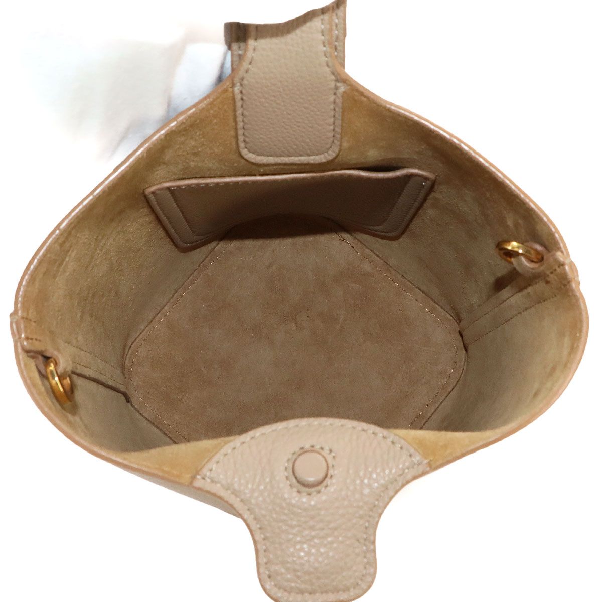 Loewe Pebble Bucket Bag Mini 2-Way Leather Sand — view 7