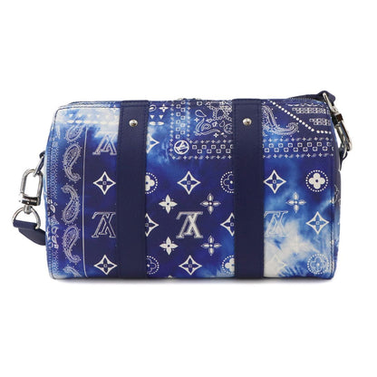 Louis Vuitton Monogram Bandana City Keepall Shoulder Bag Blue White — view 3