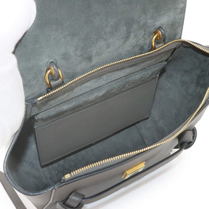 Celine Belt Bag Micro 2-Way Leather Gray Gold — view 6