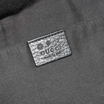 Gucci GG Nylon Crossbody Waist Bag Leather Black Silver — view 7