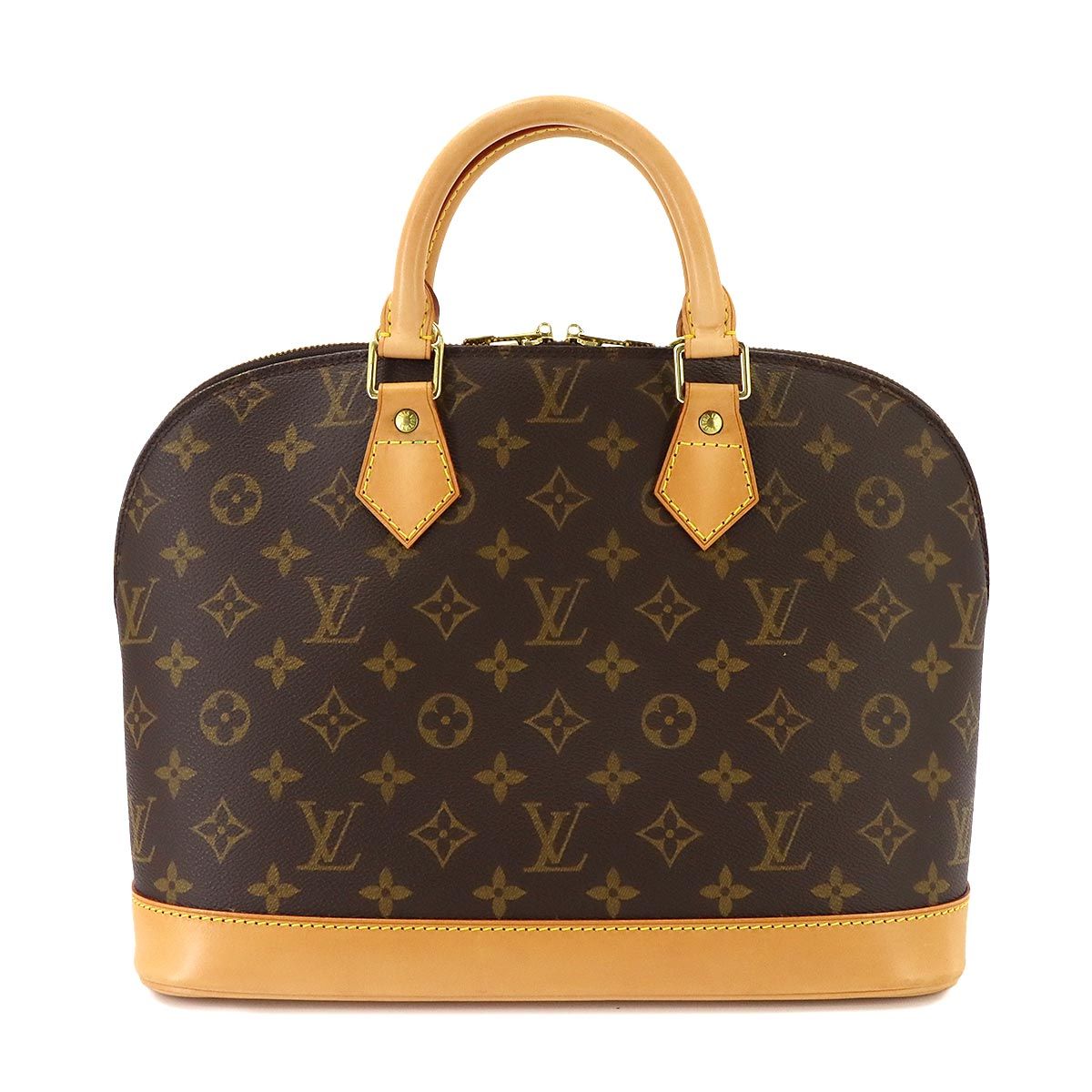 Louis Vuitton Monogram Alma Hand Bag Brown Gold — view 3