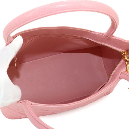 Chanel Reissue Tote Bag Caviar Leather Pink Gold Vintage Medallion — view 7