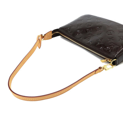 Louis Vuitton Monogram Vernis Pochette Accessoires Hand Bag Leather Amaranth — view 6