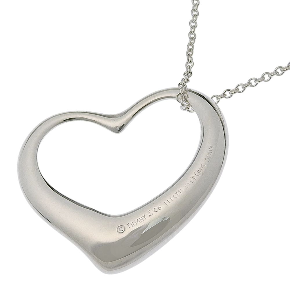 Tiffany & Co & Open Heart Large Long Elsa Peretti 925 Sterling Silver Necklace — view 3